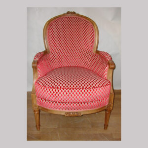 Bergère à Dossier Arrondi de Style Louis XVI - Galerie La Tour Camoufle