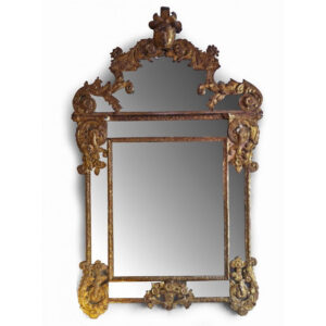 Miroir Époque Régence en Bois Doré - Galerie La Tour Camoufle