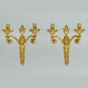 Paire d'appliques d'époque Louis XVI - Galerie La Tour Camoufle