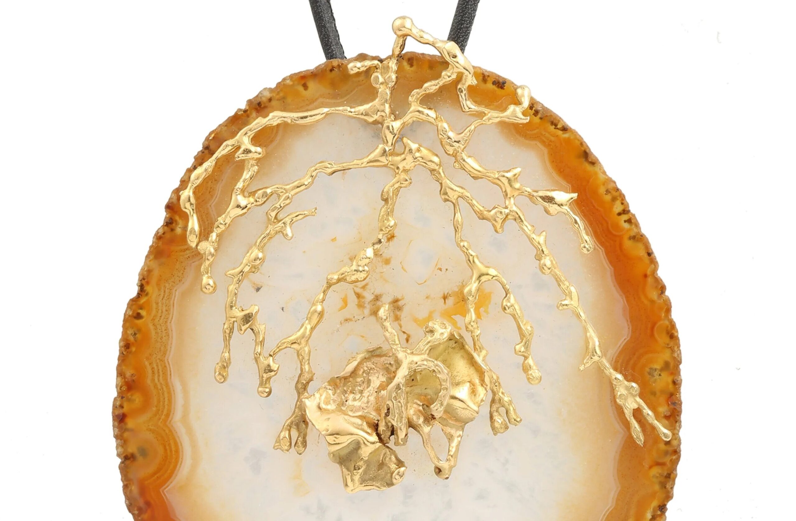 Pendentif Vintage Agate Or Jaune - Les Pierres de Julie – Image 2