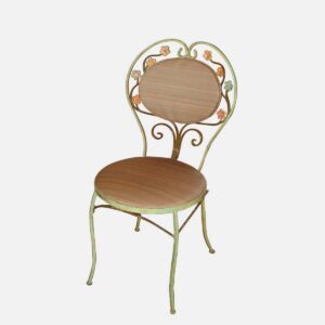 Chaises fer forgé peint style Art nouveau - Galerie La Tour Camoufle