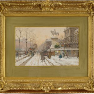 Vue De Paris - Quai De l'Hotel De Ville, Signé Galien Laloue