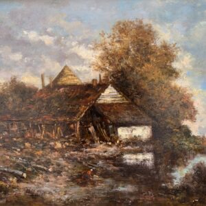 La Grange, Signé Jean Charles Cazin, Ecole De Barbizon