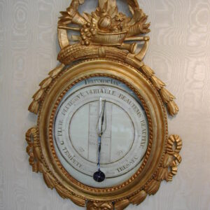 Baromètre-thermomètre Louis XVI bois doré