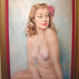 Portrait de Femme nue, pastel signé J.Grand-Carteret
