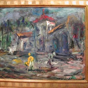 Paysage, Elmer Vagh Weimann huile sur toile