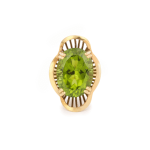 Bague Cocktail Péridot 13.86 Carats Or Jaune 18 Carats