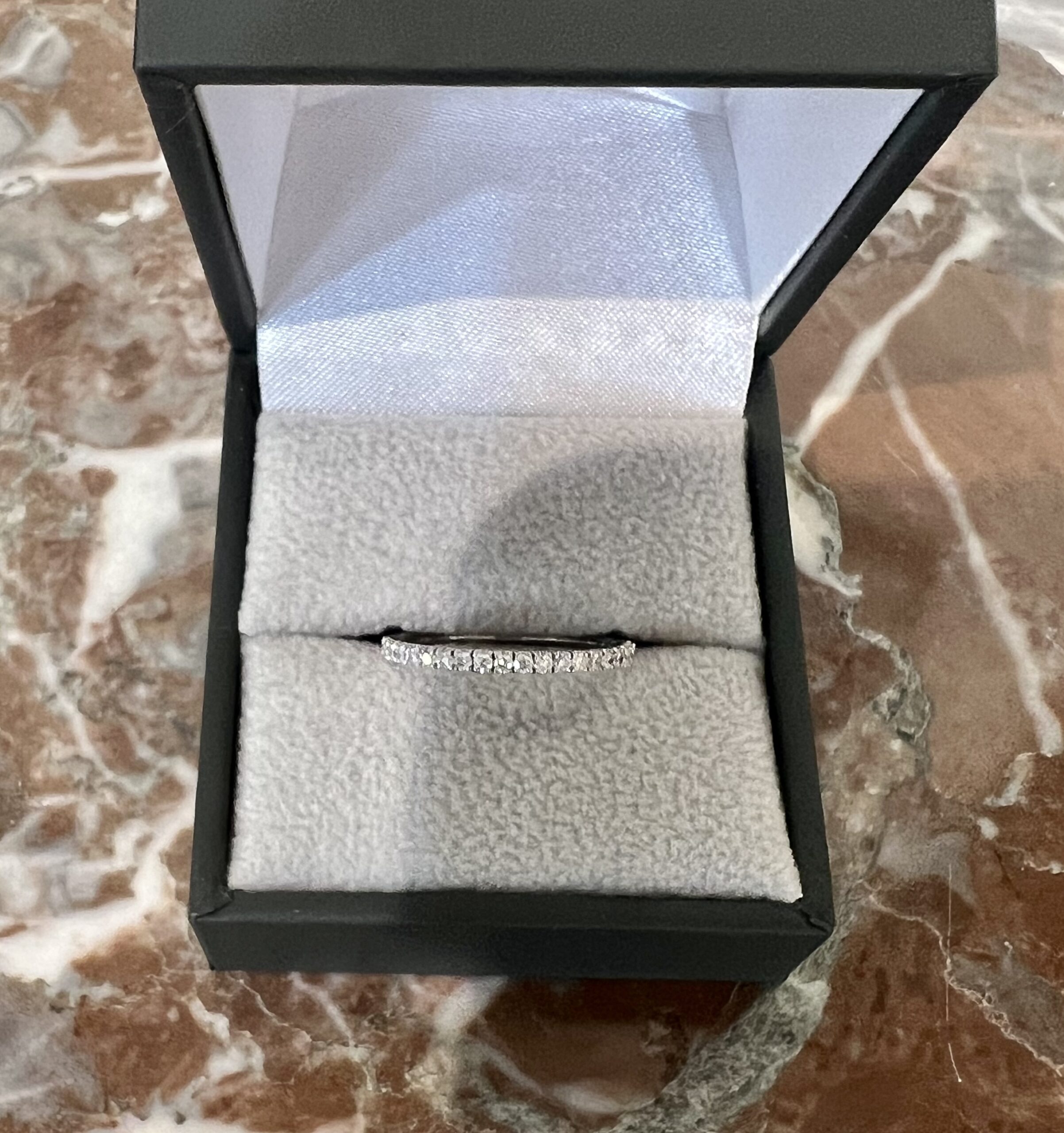 Alliance Demi Tour Diamants 0,23 carats Or Gris 18 Carats – Image 4