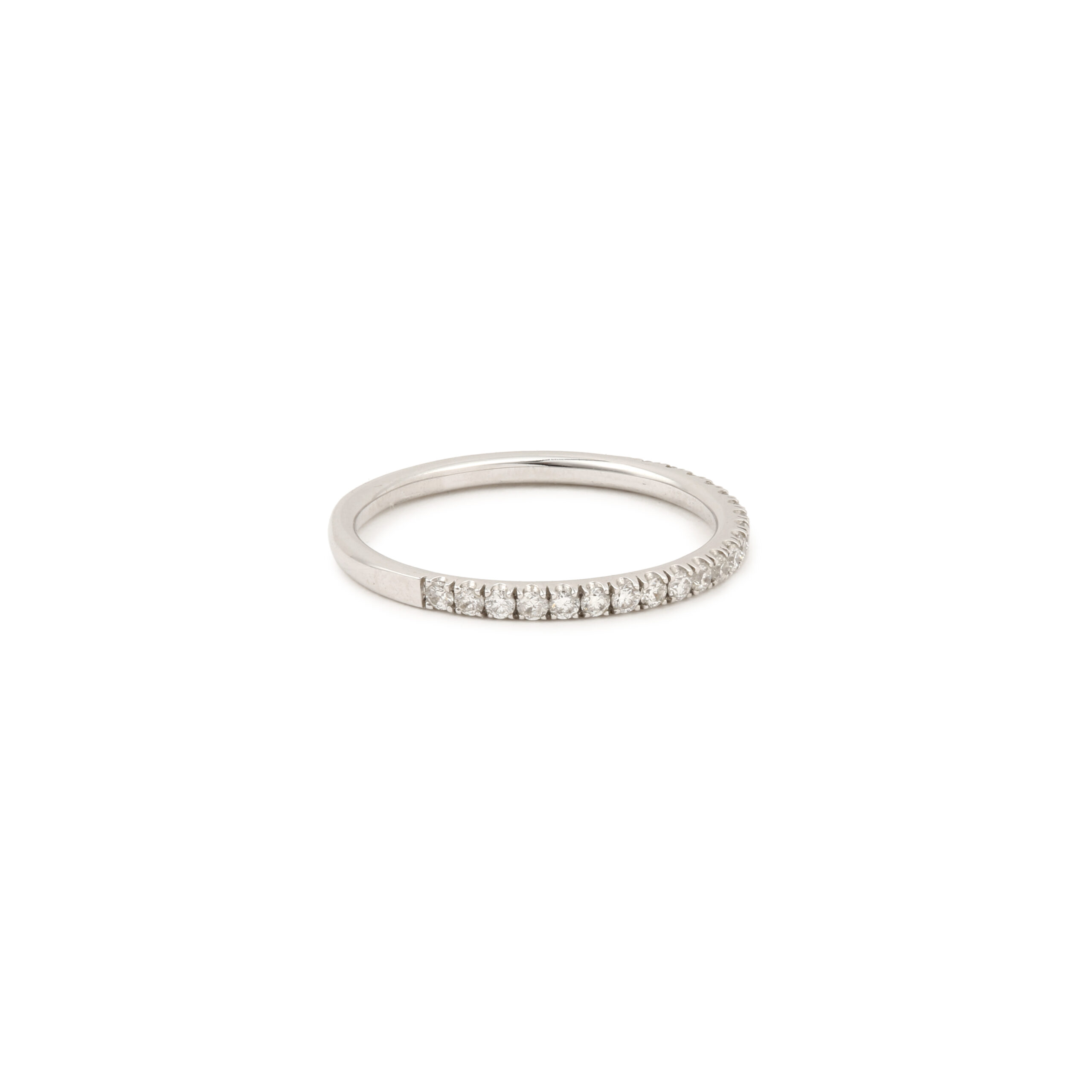 Alliance Demi Tour Diamants 0,23 carats Or Gris 18 Carats – Image 2