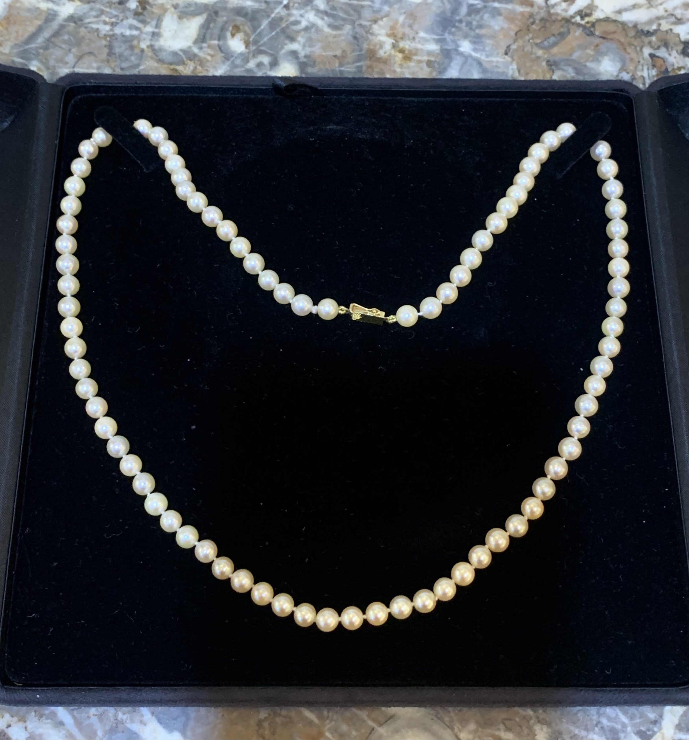 Collier de Perles 60 cm Or Jaune 18 Carats – Image 4