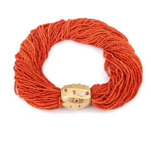 Collier Corail Torsadé Or Jaune 18 Carats