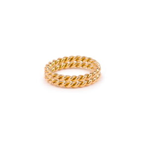 Paire d'Alliances Torsadées Or Jaune 18 Carats